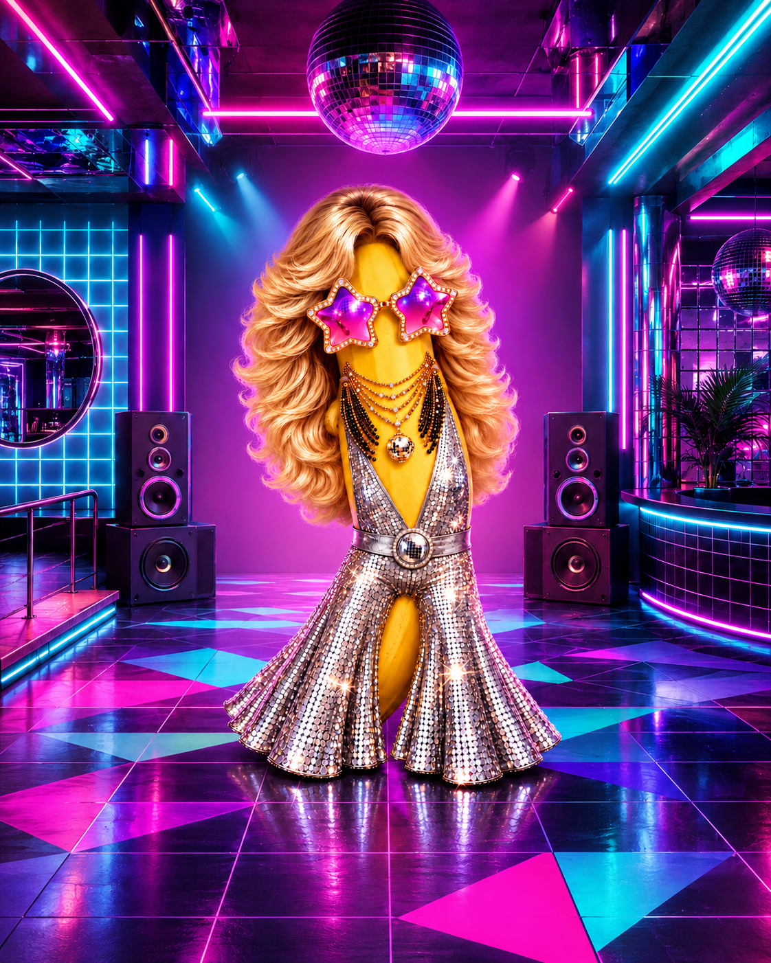 Disco Queen Banana Booth App Costume